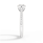 Danielle Round Cut Lab Grown Diamond Platinum Engagement Ring - View 4