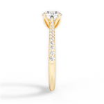 Danielle Round Cut Lab Grown Diamond 18Kt Yellow Gold Engagement Ring - View 2