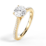 Danielle Round Cut Lab Grown Diamond 18Kt Yellow Gold Engagement Ring - View 4