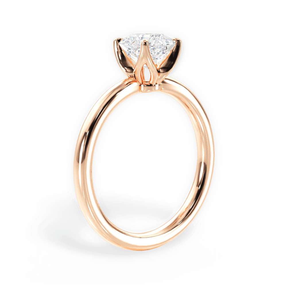 Abigail Asscher Cut Lab Grown Diamond 18Kt Rose Gold Engagement Ring - View 2