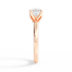 Abigail Asscher Cut Lab Grown Diamond 18Kt Rose Gold Engagement Ring - View 3