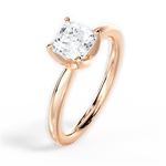 Abigail Asscher Cut Lab Grown Diamond 18Kt Rose Gold Engagement Ring - View 4