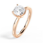Abigail Cushion Cut Lab Grown Diamond 18Kt Rose Gold Engagement Ring - View 4