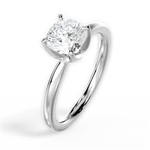 Abigail Cushion Cut Lab Grown Diamond Platinum Engagement Ring - View 4