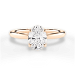 Abigail Oval Cut Lab Grown Diamond 18Kt Rose Gold Engagement Ring