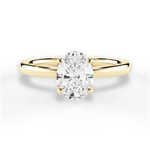 Abigail Oval Cut Lab Grown Diamond 18Kt Yellow Gold Engagement Ring