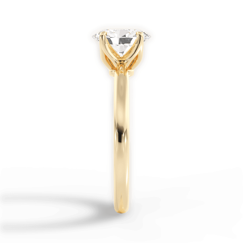 Abigail Oval Cut Lab Grown Diamond 18Kt Yellow Gold Engagement Ring - View 2