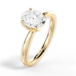 Abigail Oval Cut Lab Grown Diamond 18Kt Yellow Gold Engagement Ring - View 4