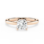 Abigail Princess Cut Lab Grown Diamond 18Kt Rose Gold Engagement Ring