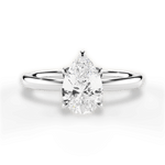 Abigail Pear Cut Lab Grown Diamond 18Kt White Gold Engagement Ring