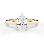 Abigail Pear Cut Lab Grown Diamond 18Kt Yellow Gold Engagement Ring