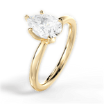 Abigail Pear Cut Lab Grown Diamond 18Kt Yellow Gold Engagement Ring - View 4