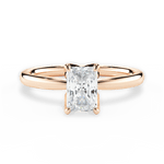 Abigail Radiant Cut Lab Grown Diamond 18Kt Rose Gold Engagement Ring