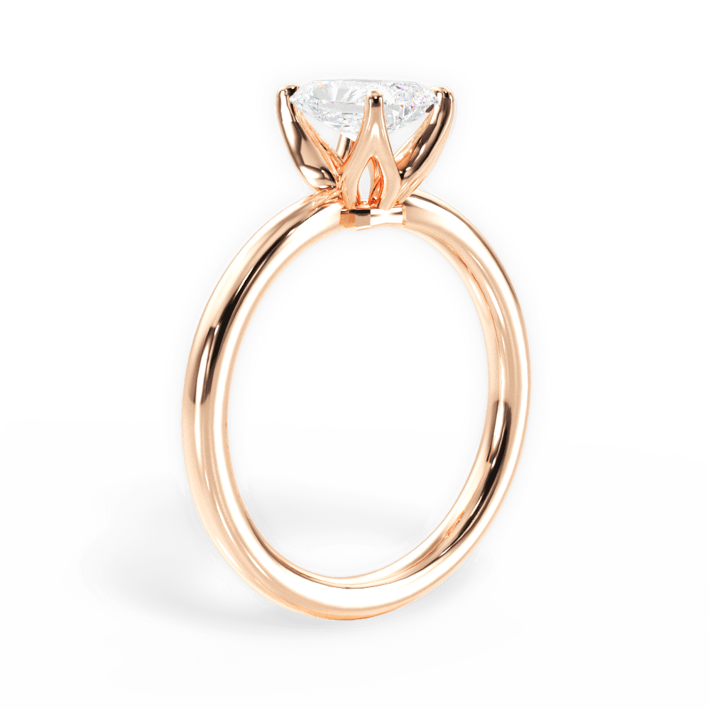 Abigail Radiant Cut Lab Grown Diamond 18Kt Rose Gold Engagement Ring - View 3