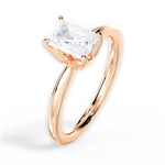 Abigail Radiant Cut Lab Grown Diamond 18Kt Rose Gold Engagement Ring - View 4