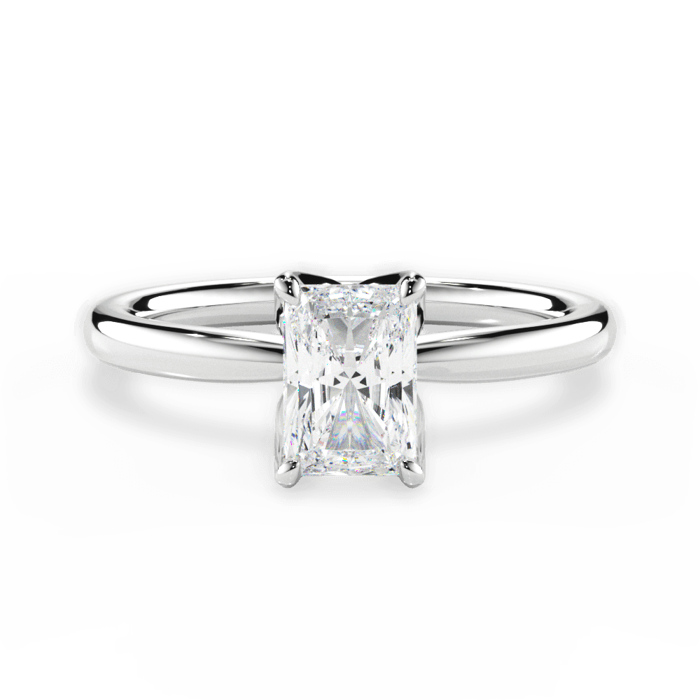 Abigail Radiant Cut Lab Grown Diamond Platinum Engagement Ring