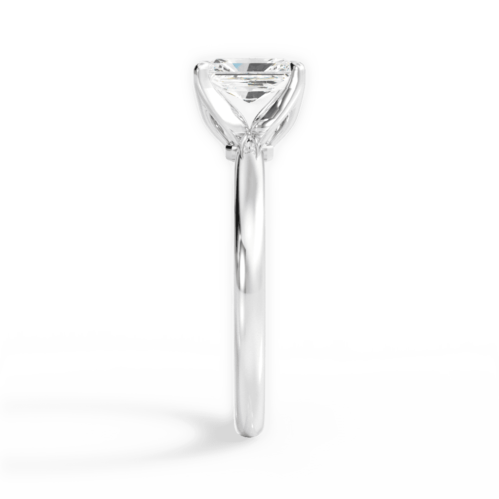 Abigail Radiant Cut Lab Grown Diamond 18Kt White Gold Engagement Ring - View 2