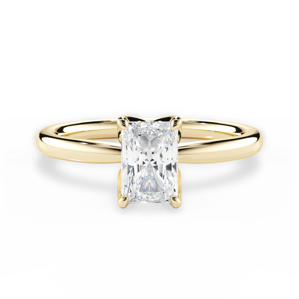 Abigail Radiant Cut Lab Grown Diamond 18Kt Yellow Gold Engagement Ring