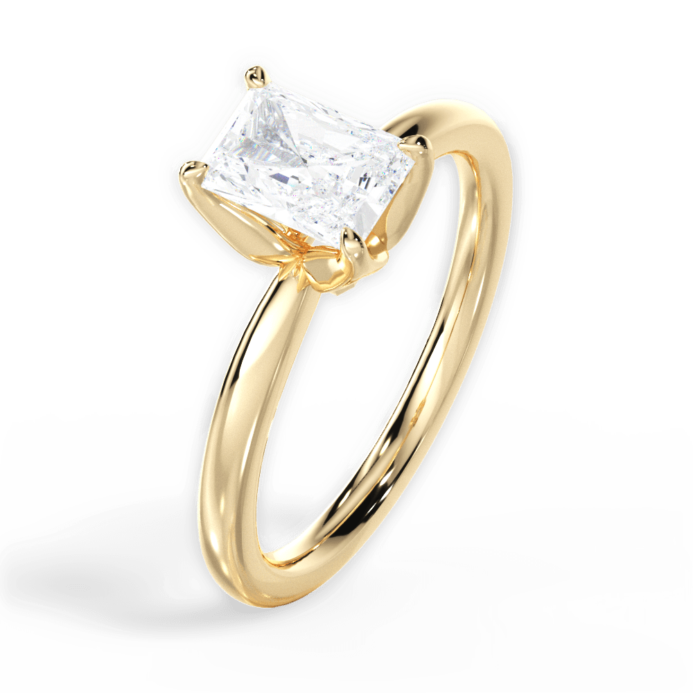 Abigail Radiant Cut Lab Grown Diamond 18Kt Yellow Gold Engagement Ring - View 4