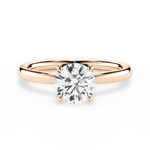 Abigail Round Cut Lab Grown Diamond 18Kt Rose Gold Engagement Ring