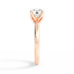 Abigail Round Cut Lab Grown Diamond 18Kt Rose Gold Engagement Ring - View 2