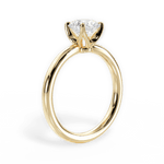 Abigail Round Cut Lab Grown Diamond 18Kt Yellow Gold Engagement Ring - View 3