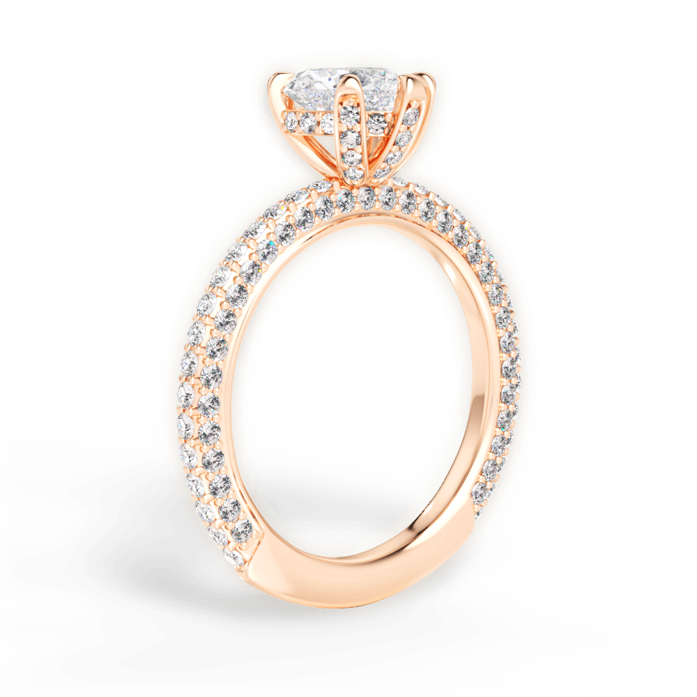 Madeline Heart Cut Lab Grown Diamond 18Kt Rose Gold Engagement Ring - View 2