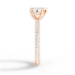 Madeline Heart Cut Lab Grown Diamond 18Kt Rose Gold Engagement Ring - View 3