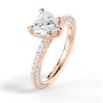Madeline Heart Cut Lab Grown Diamond 18Kt Rose Gold Engagement Ring - View 4