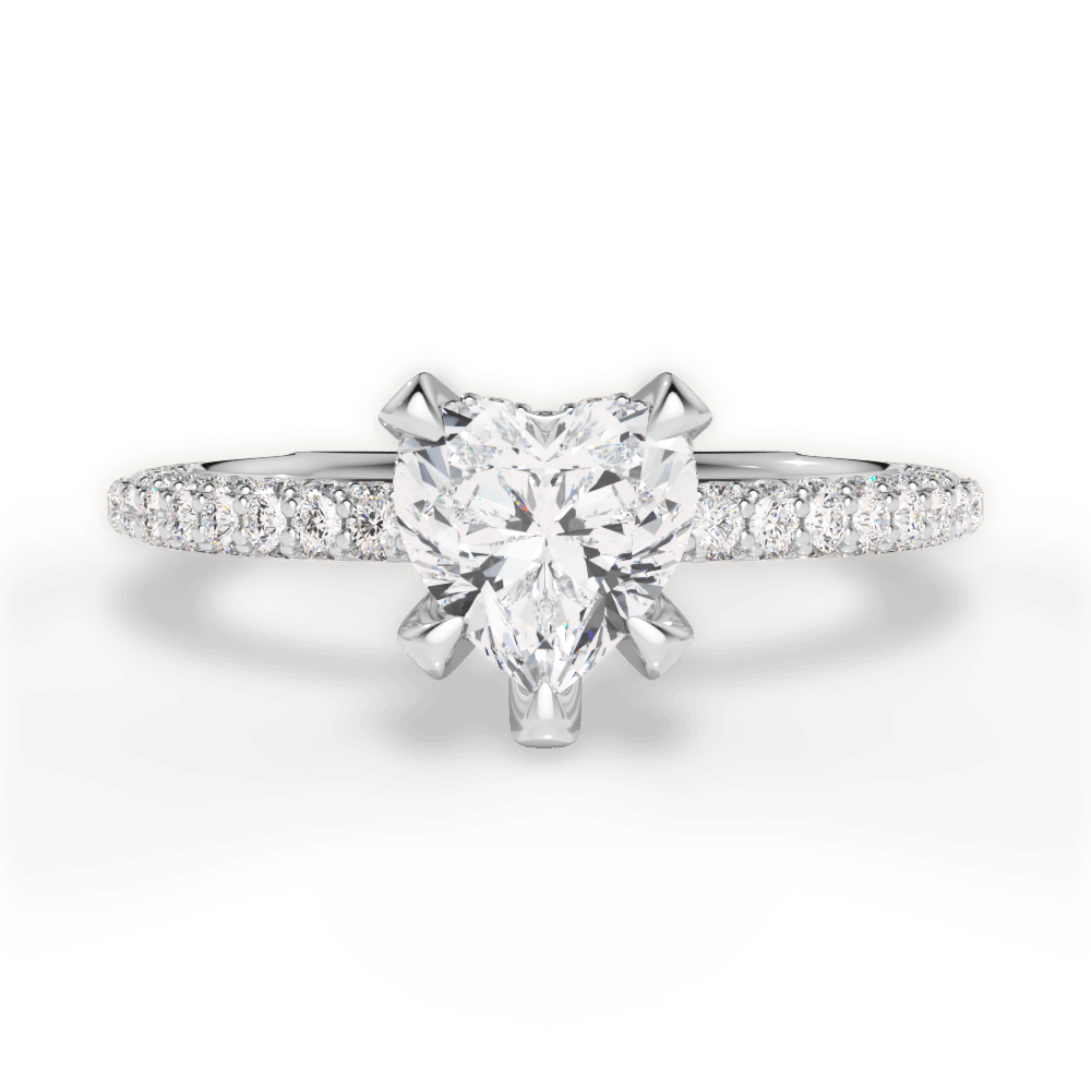 Madeline Heart Cut Lab Grown Diamond Platinum Engagement Ring