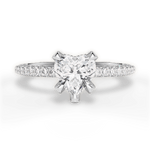 Madeline Heart Cut Lab Grown Diamond Platinum Engagement Ring