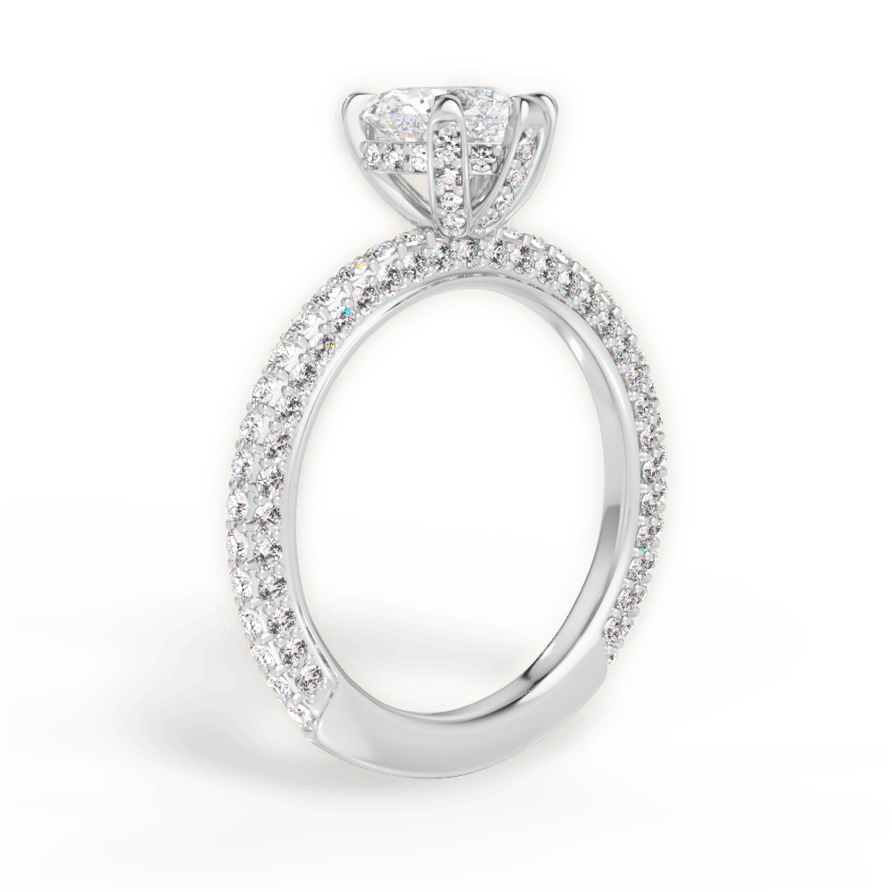 Madeline Heart Cut Lab Grown Diamond Platinum Engagement Ring - View 2