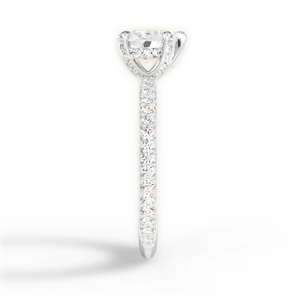 Madeline Heart Cut Lab Grown Diamond 14Kt White Gold Engagement Ring - View 4