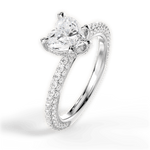 Madeline Heart Cut Lab Grown Diamond 18Kt White Gold Engagement Ring - View 3