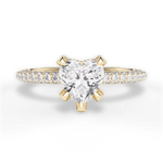 Madeline Heart Cut Lab Grown Diamond 18Kt Yellow Gold Engagement Ring