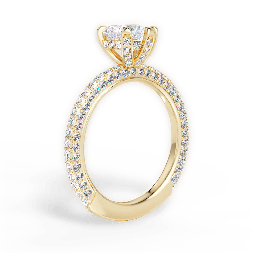 Madeline Heart Cut Lab Grown Diamond 18Kt Yellow Gold Engagement Ring - View 4