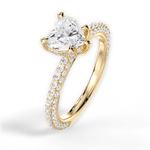 Madeline Heart Cut Lab Grown Diamond 18Kt Yellow Gold Engagement Ring - View 3