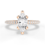 Madeline Marquise Cut Lab Grown Diamond 18Kt Rose Gold Engagement Ring