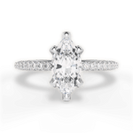 Madeline Marquise Cut Lab Grown Diamond Platinum Engagement Ring