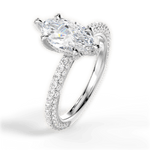 Madeline Marquise Cut Lab Grown Diamond Platinum Engagement Ring - View 4