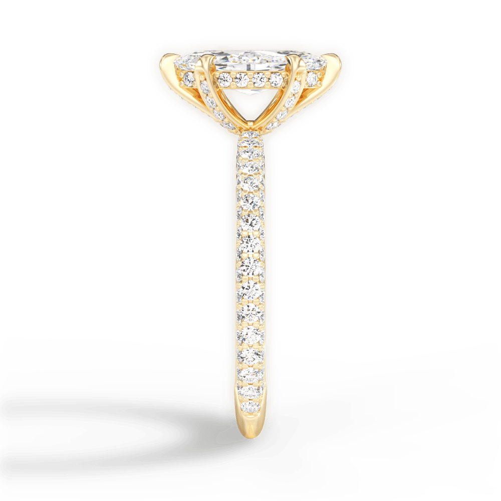 Madeline Marquise Cut Lab Grown Diamond 18Kt Yellow Gold Engagement Ring - View 2