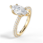 Madeline Marquise Cut Lab Grown Diamond 18Kt Yellow Gold Engagement Ring - View 3