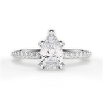 Madeline Pear Cut Lab Grown Diamond Platinum Engagement Ring