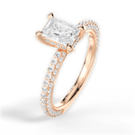 Madeline Radiant Cut Lab Grown Diamond 18Kt Rose Gold Engagement Ring - View 3