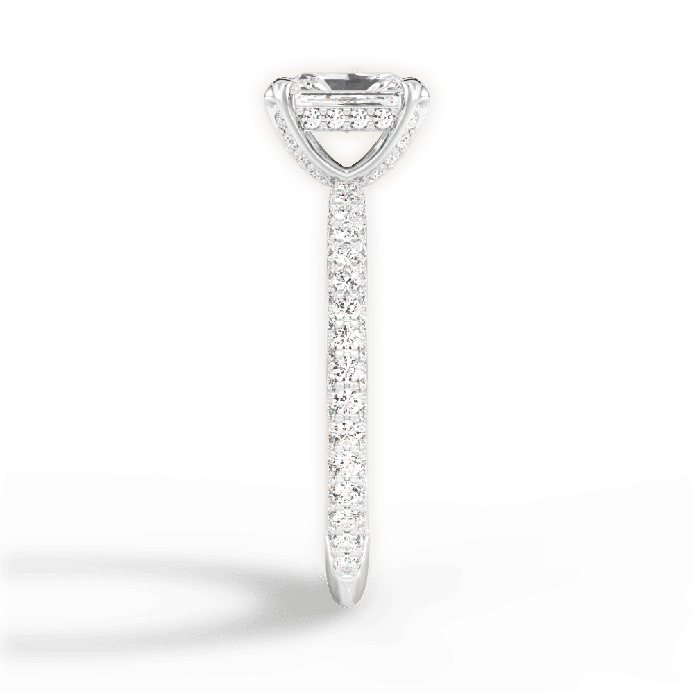 Madeline Radiant Cut Lab Grown Diamond 14Kt White Gold Engagement Ring - View 2