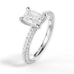 Madeline Radiant Cut Lab Grown Diamond Platinum Engagement Ring - View 4