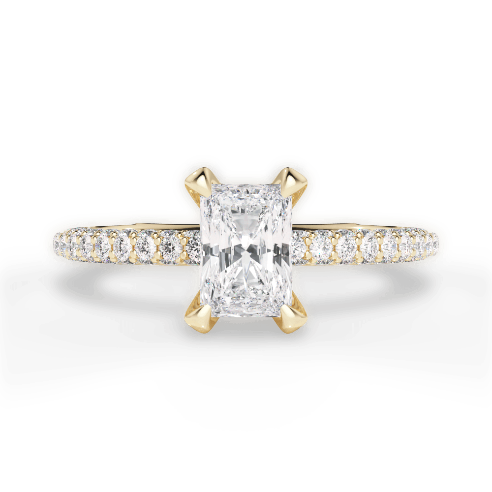 Madeline Radiant Cut Lab Grown Diamond 18Kt Yellow Gold Engagement Ring