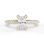 Madeline Radiant Cut Lab Grown Diamond 18Kt Yellow Gold Engagement Ring