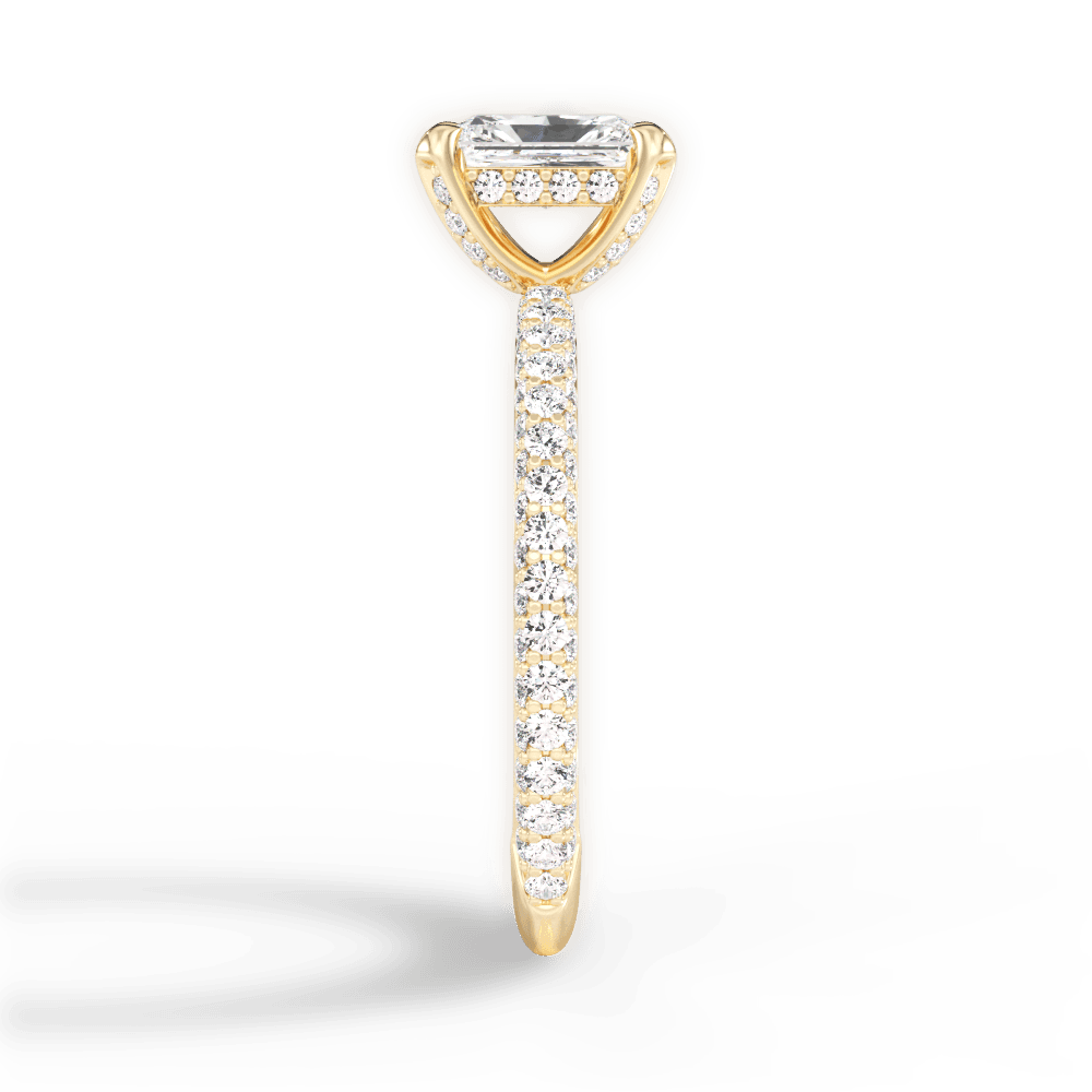 Madeline Radiant Cut Lab Grown Diamond 18Kt Yellow Gold Engagement Ring - View 4