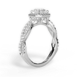 Latoya Asscher Cut Lab Grown Diamond 14Kt White Gold Engagement Ring - View 2
